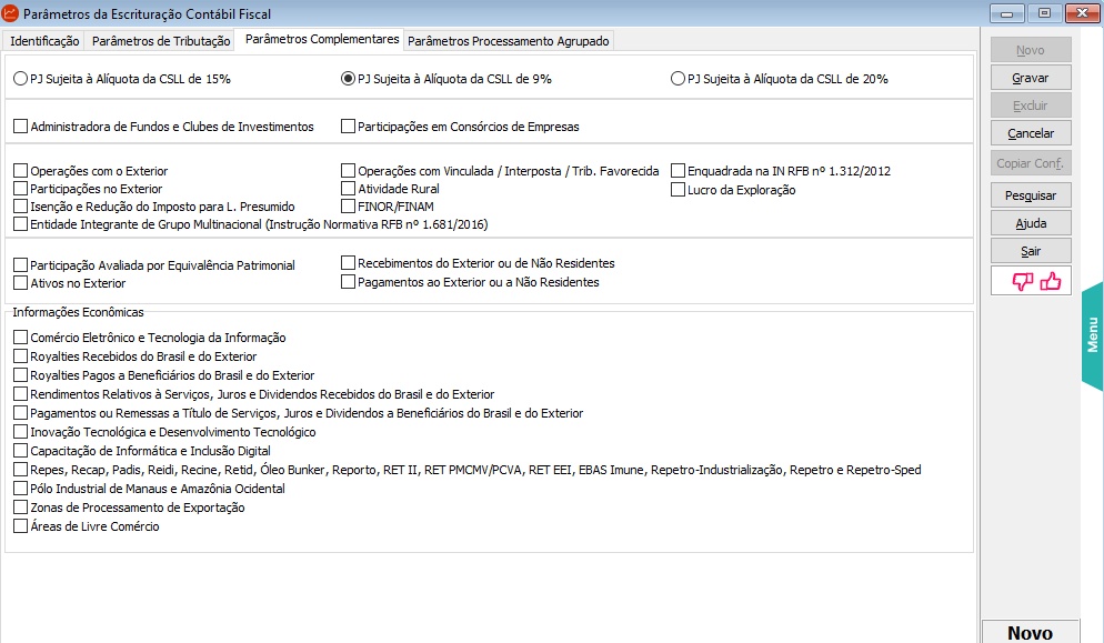 SSC_Parametros ECF_Aba Complementares