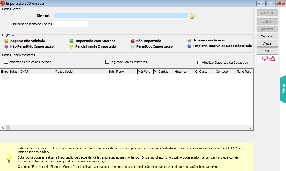 SSC_Importacao ECD em Lote