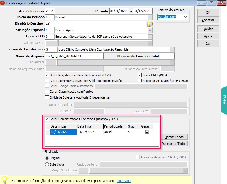 ECD_Registro I052