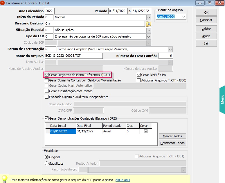 ECD_Registro I051