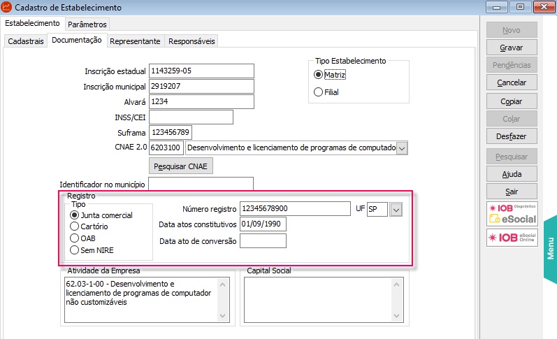 ECD_Registro I030